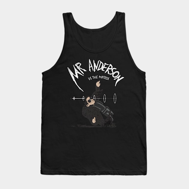 Mr Anderson Vs The Matrix Tank Top by yellowed